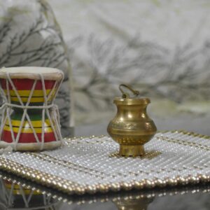 golden bag with chain